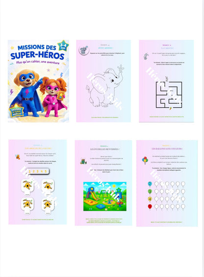 Missions des Super-Héros 3-4 ans — Plus qu’un cahier, une aventure
